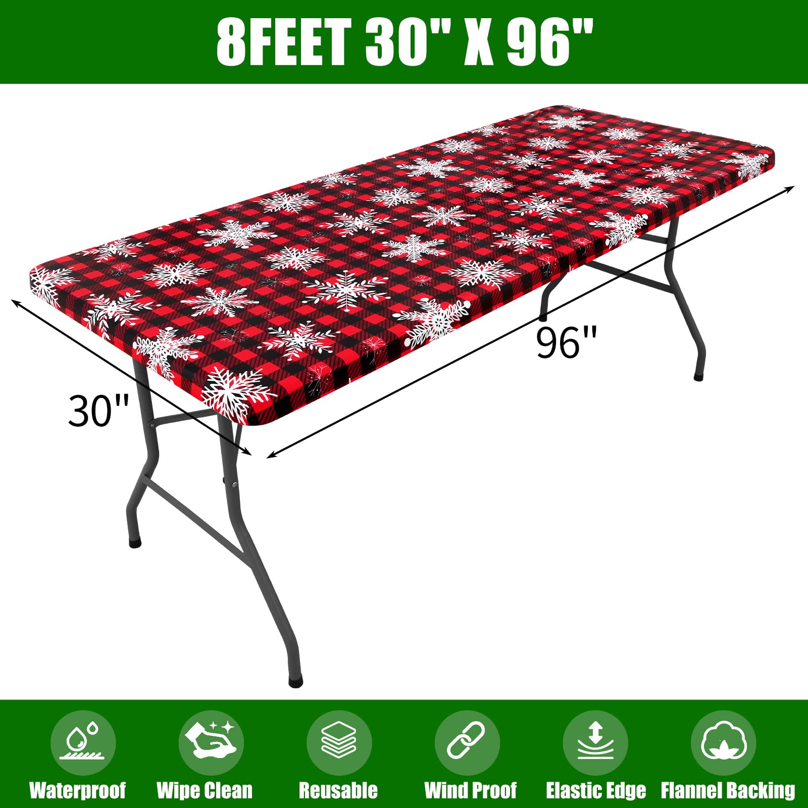 Smiry buffalo plaid tablecloth durable and reusable for repeated use.