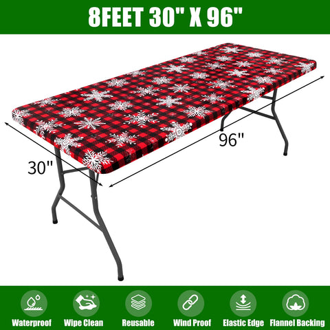 Smiry buffalo plaid tablecloth durable and reusable for repeated use.