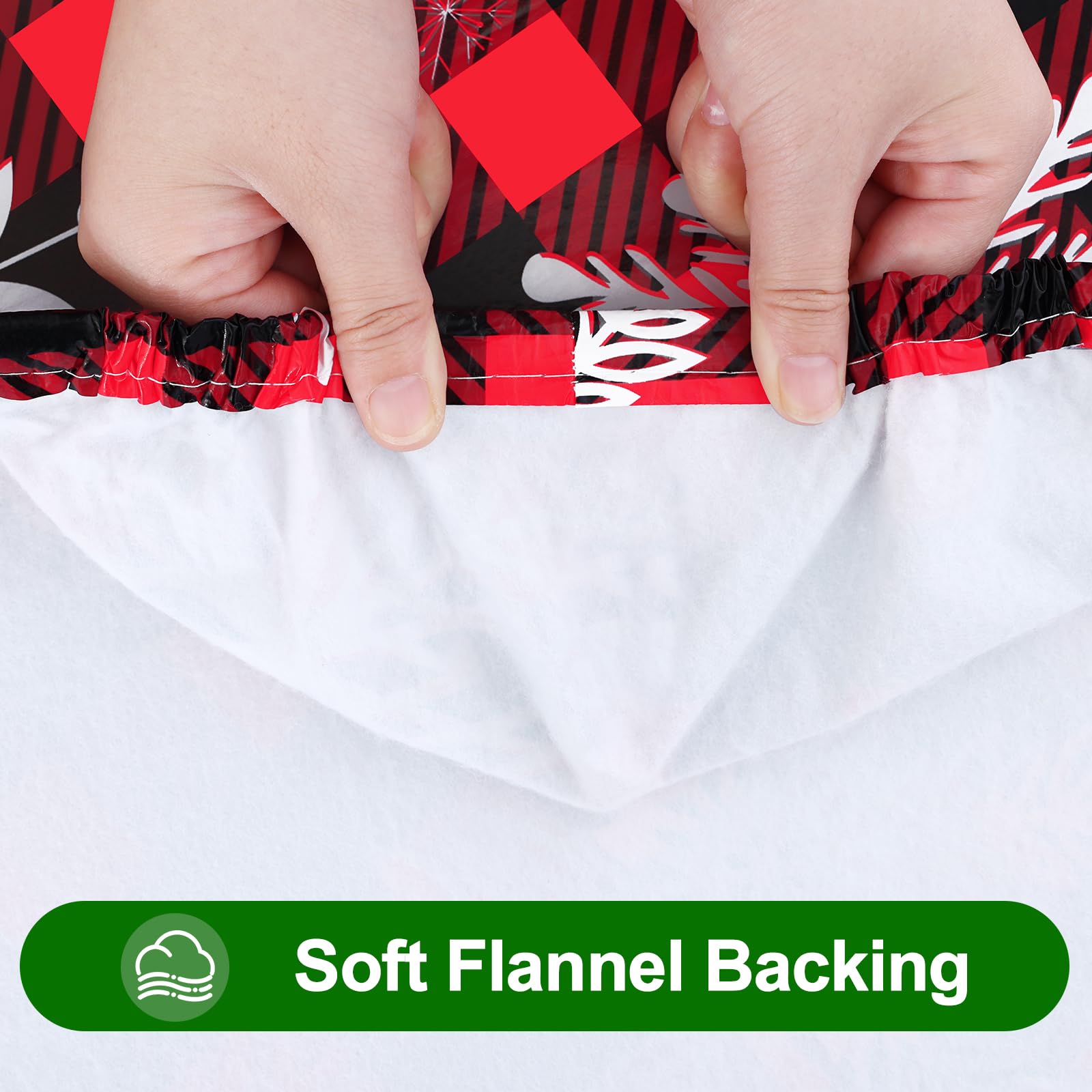 Smiry buffalo plaid tablecloth wipe-clean coating enables quick post meal cleanup.
