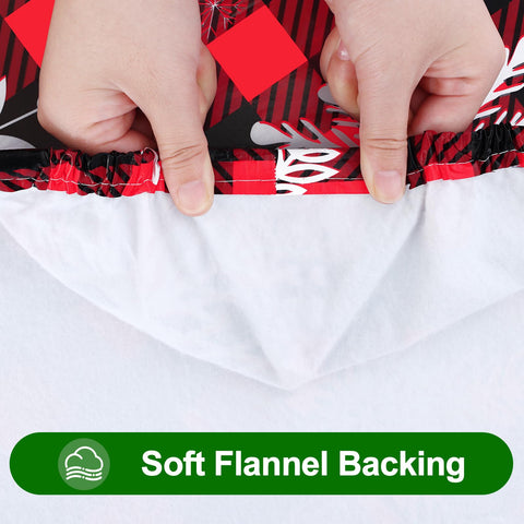Smiry buffalo plaid tablecloth wipe-clean coating enables quick post meal cleanup.