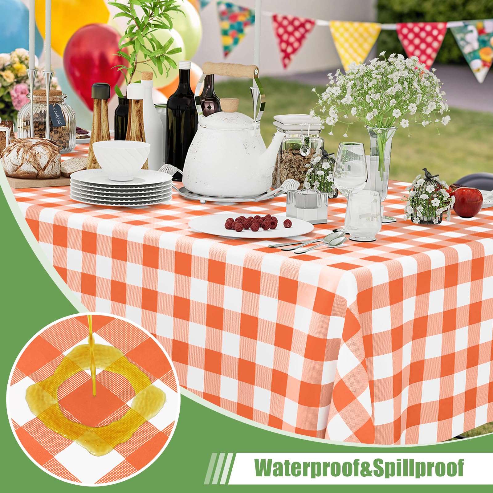 Smiry disposable tablecloth pack-3 provides versatile setups for parties and picnics.