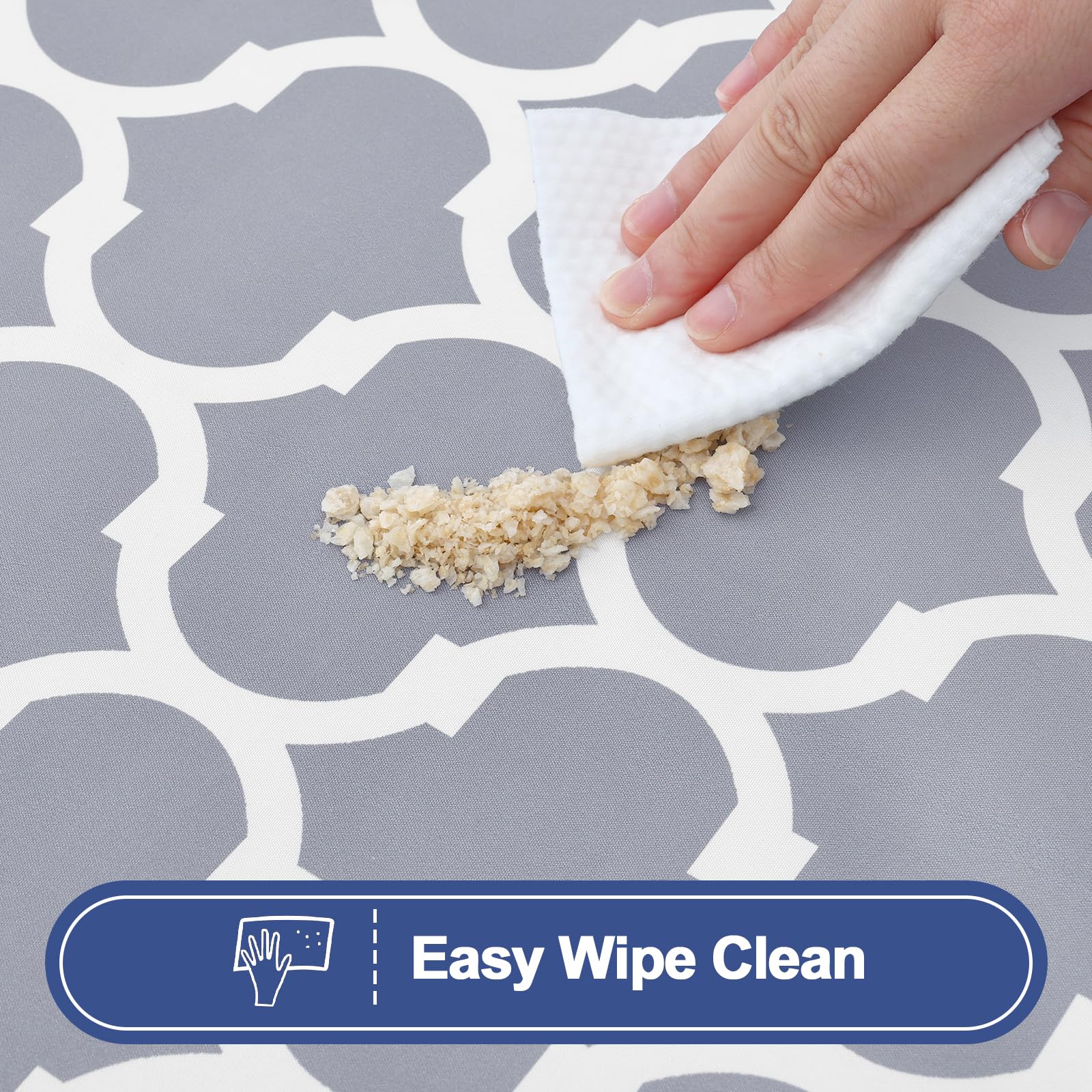 Smiry easy-care rectangle tablecloth dries quickly and resists stains after use