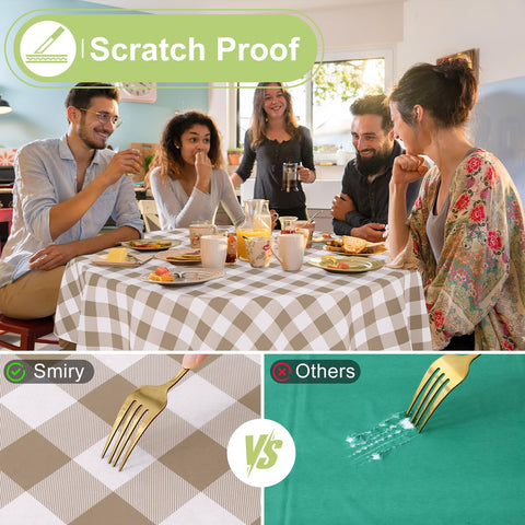 Smiry easy-clean vinyl surface wipes down quickly after meals and spills