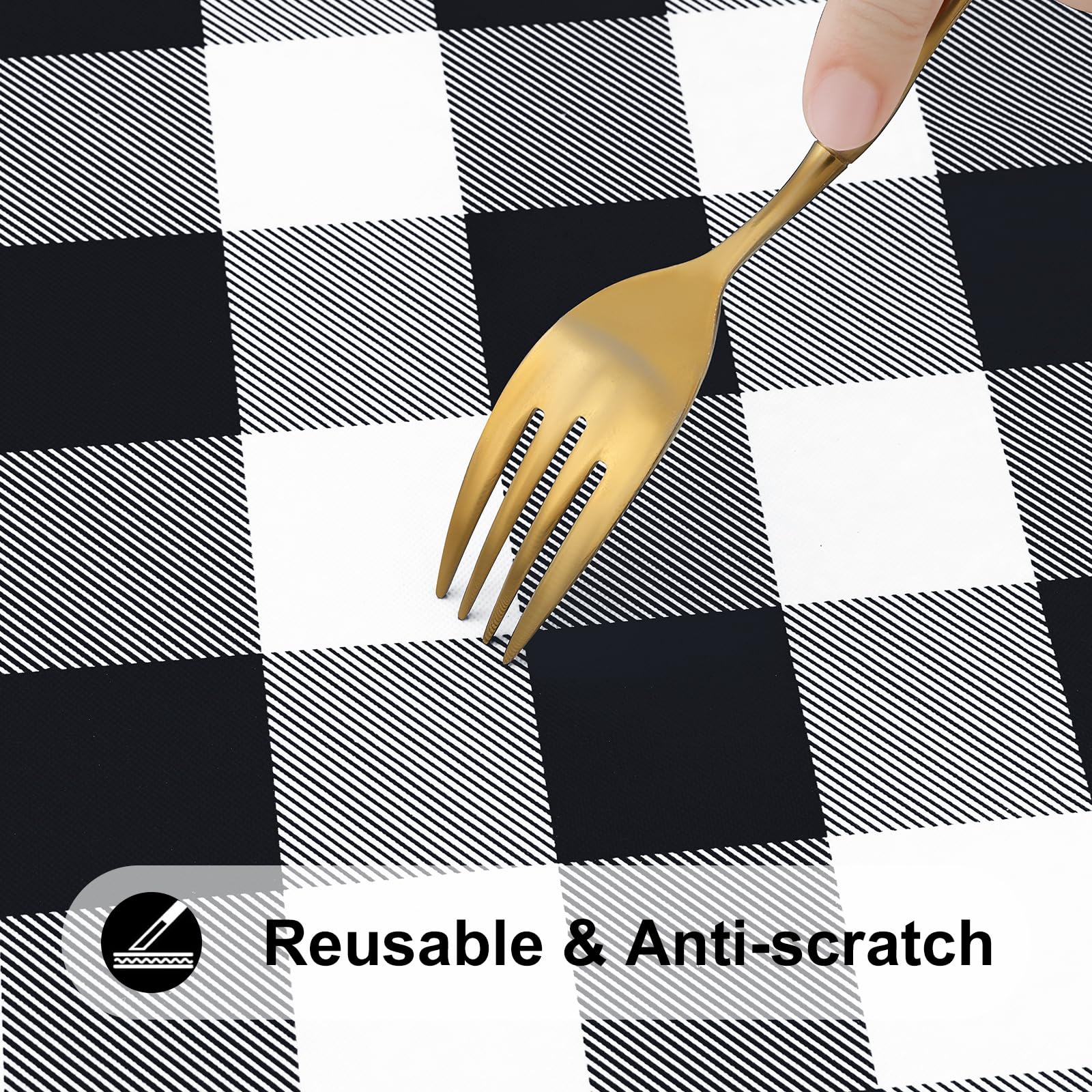 Smiry easy-clean tablecloth makes quick party cleanup easier.