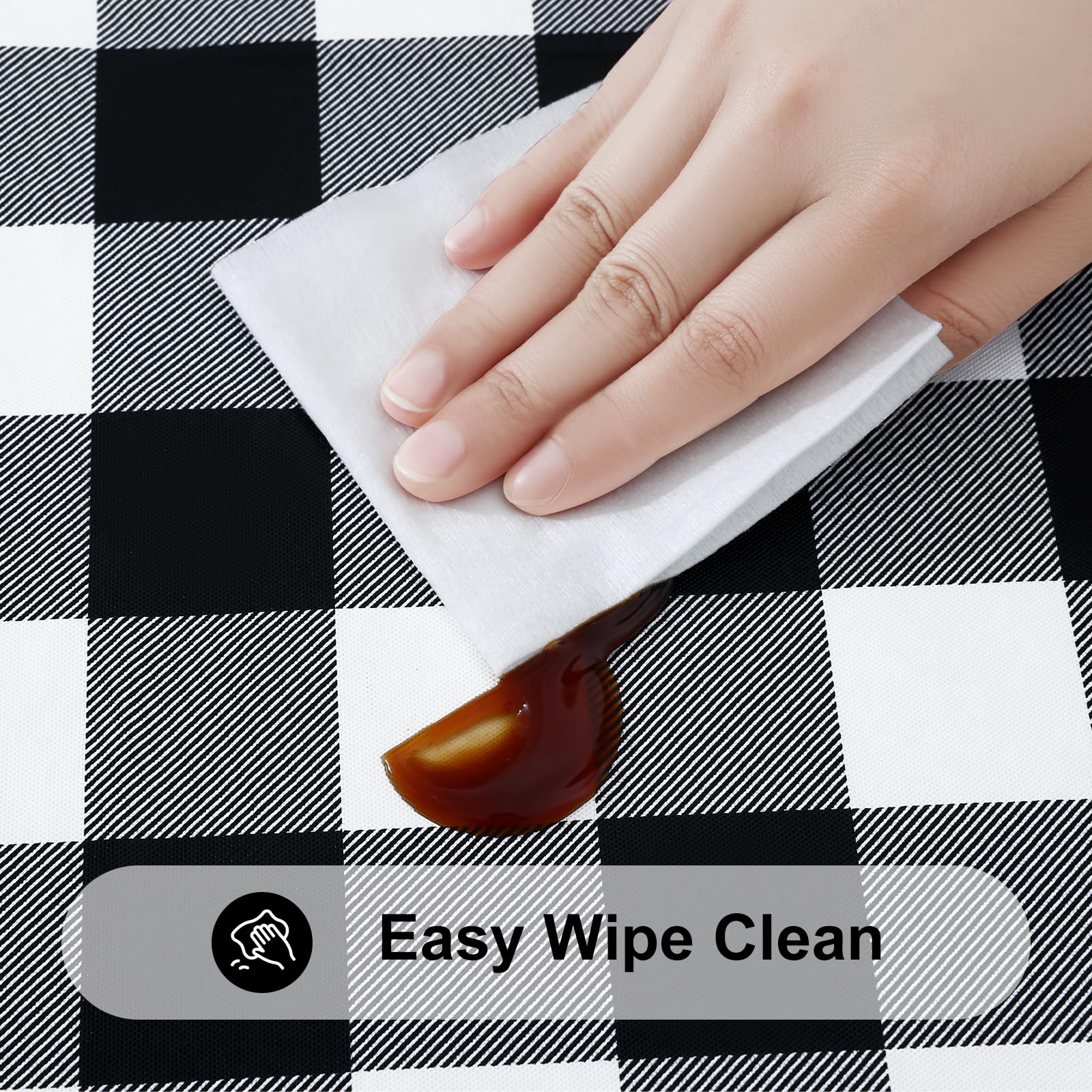 Smiry fitted 30x96 tablecloth with elastic edge stays put.