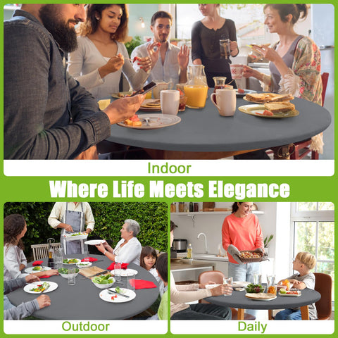 Ideal for indoor dining and outdoor events on 36-44 inch tables.