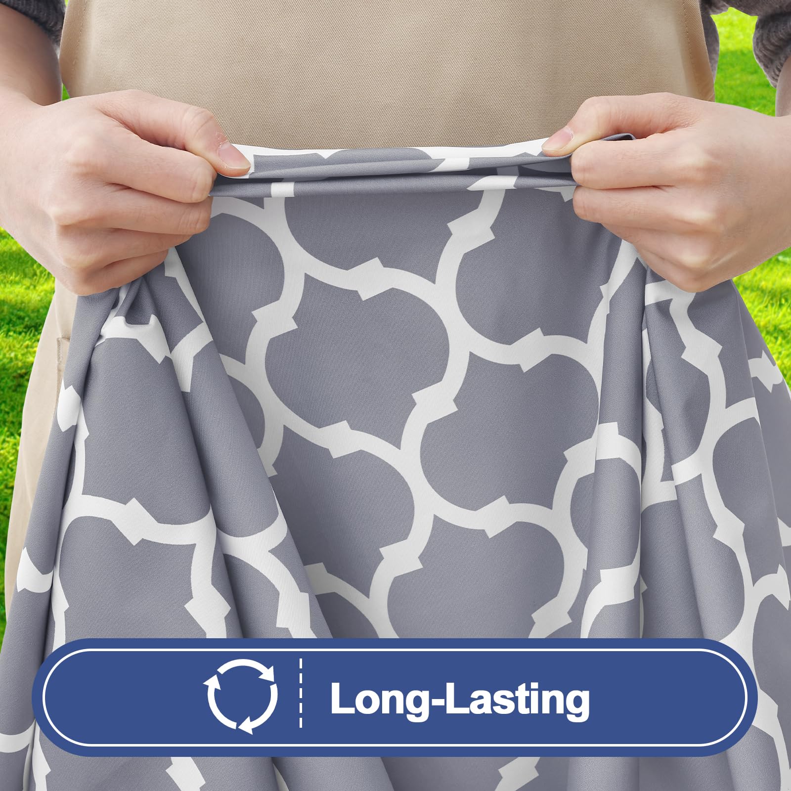 Smiry machine-washable rectangle tablecloth cleans easily while preserving color and quality