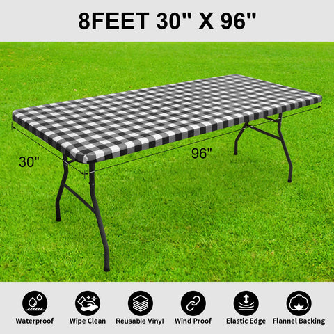 Smiry outdoor dining tablecloth adds rustic, timeless charm.