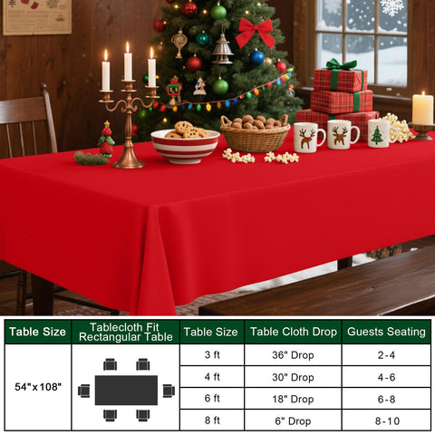 Smiry outdoor table cover red, ideal for picnics and backyard events.