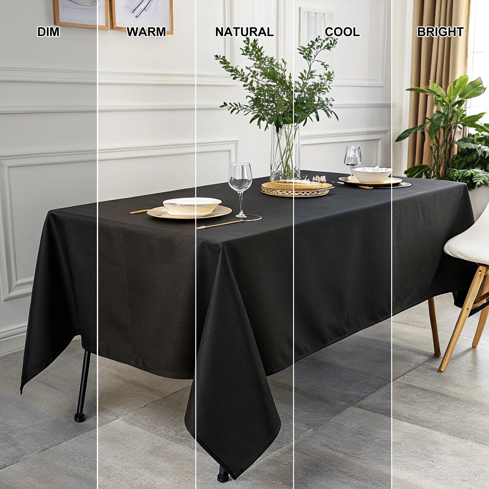 Smiry waterproof table cloth keeps liquids from seeping through, ideal for spills.