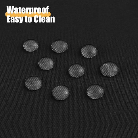 Smiry black 60x102 table cloth is machine-washable for simple maintenance.