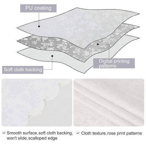 Smiry white table cloth is easy to wipe clean after meals