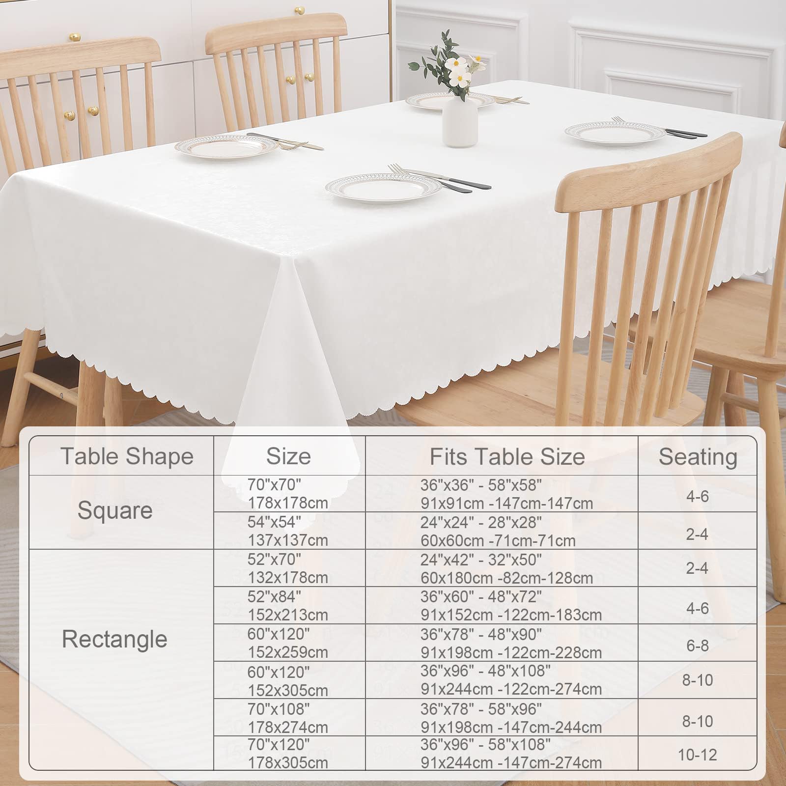 Smiry white heavy-duty thick fabric resists tearing for daily use