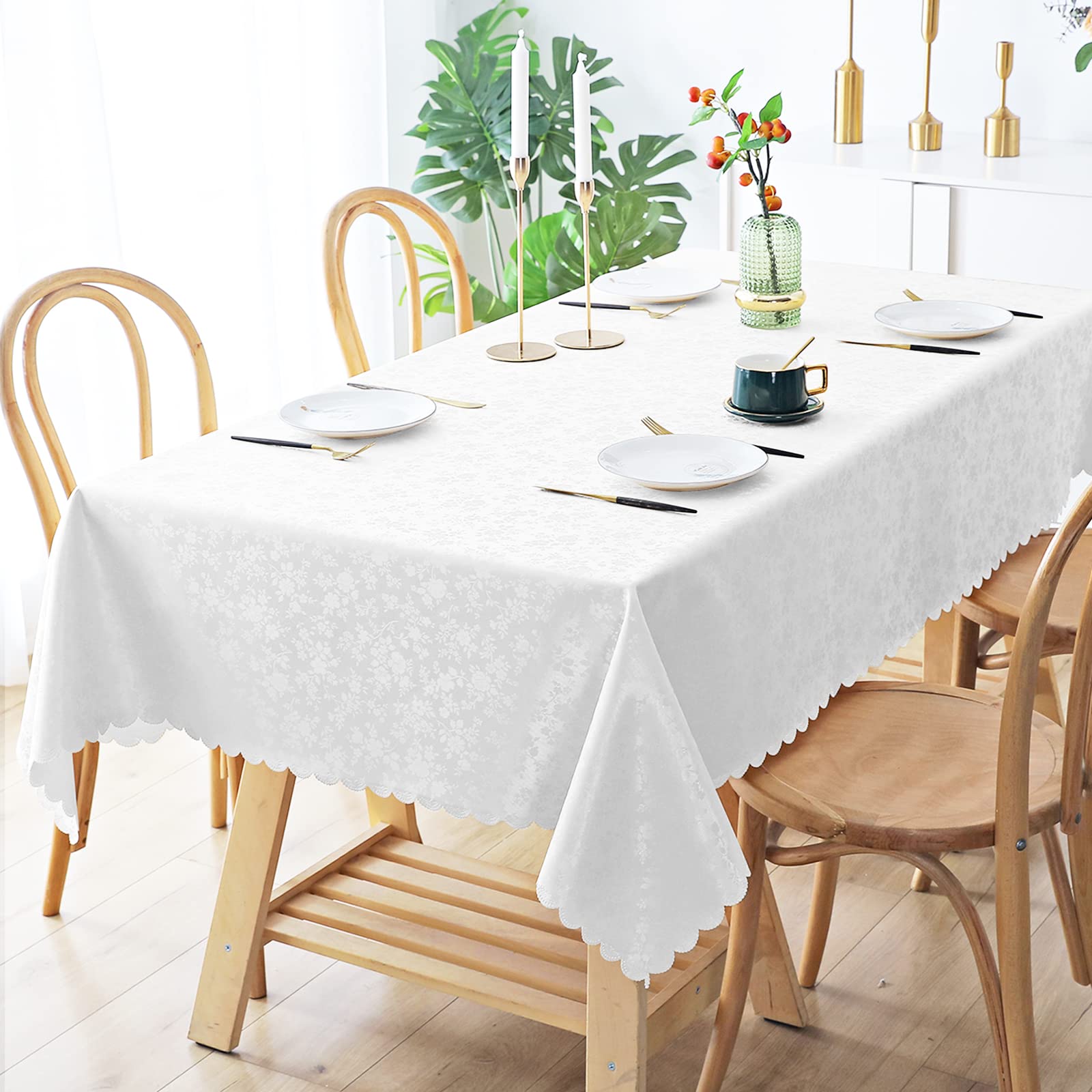 Smiry white waterproof surface protects tables during spills and everyday meals