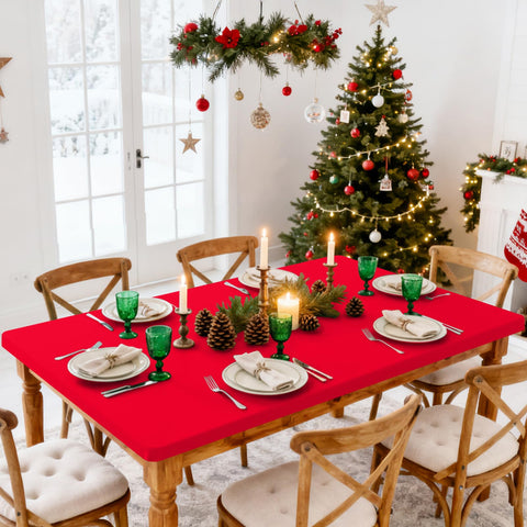 Smiry rectangle tablecloth waterproof surface that wipes clean quickly