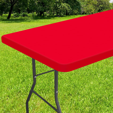 Smiry rectangle tablecloth with windproof edge for outdoor gatherings