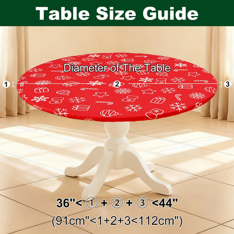 Smiry round spandex tablecloth durable material resists wear over time.