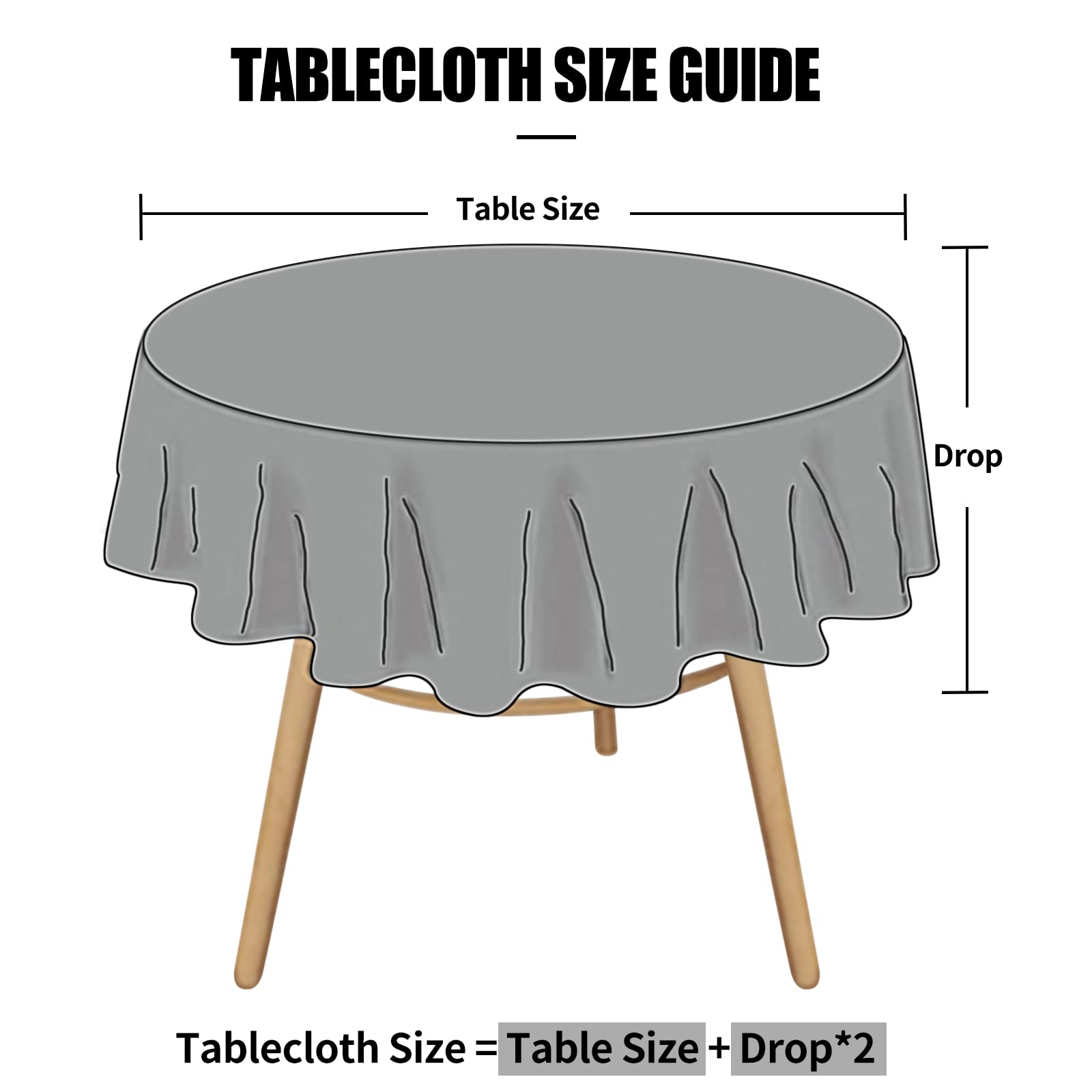 Smiry round table cloth resists scratches for everyday dining.