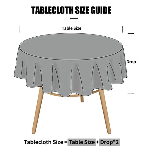 Smiry round table cloth resists scratches for everyday dining.