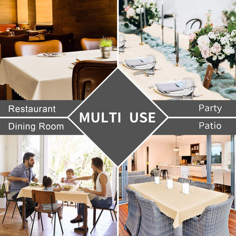 Smiry round table cloth works for indoor and outdoor use with cozy ambience.