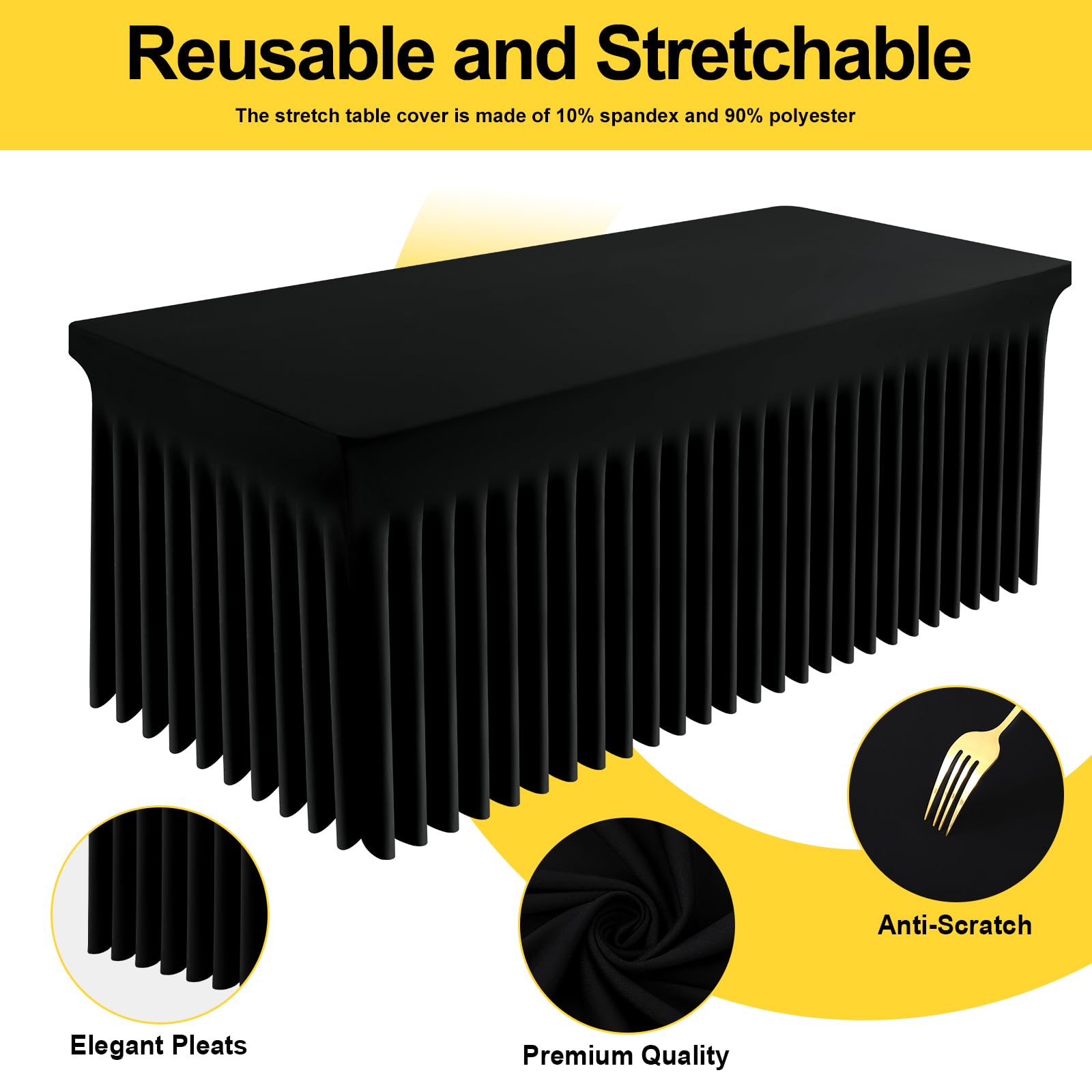 Smiry tablecloth close-up stitching highlighting durability for long-lasting use