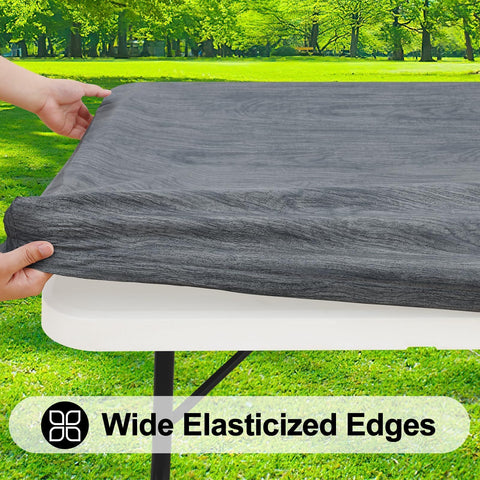 Smiry waterproof vinyl table cloth ideal for spillproof meals and quick cleanup.