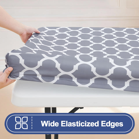 Smiry TPU-backed rectangle tablecloth offers durable protection for indoor and outdoor tables