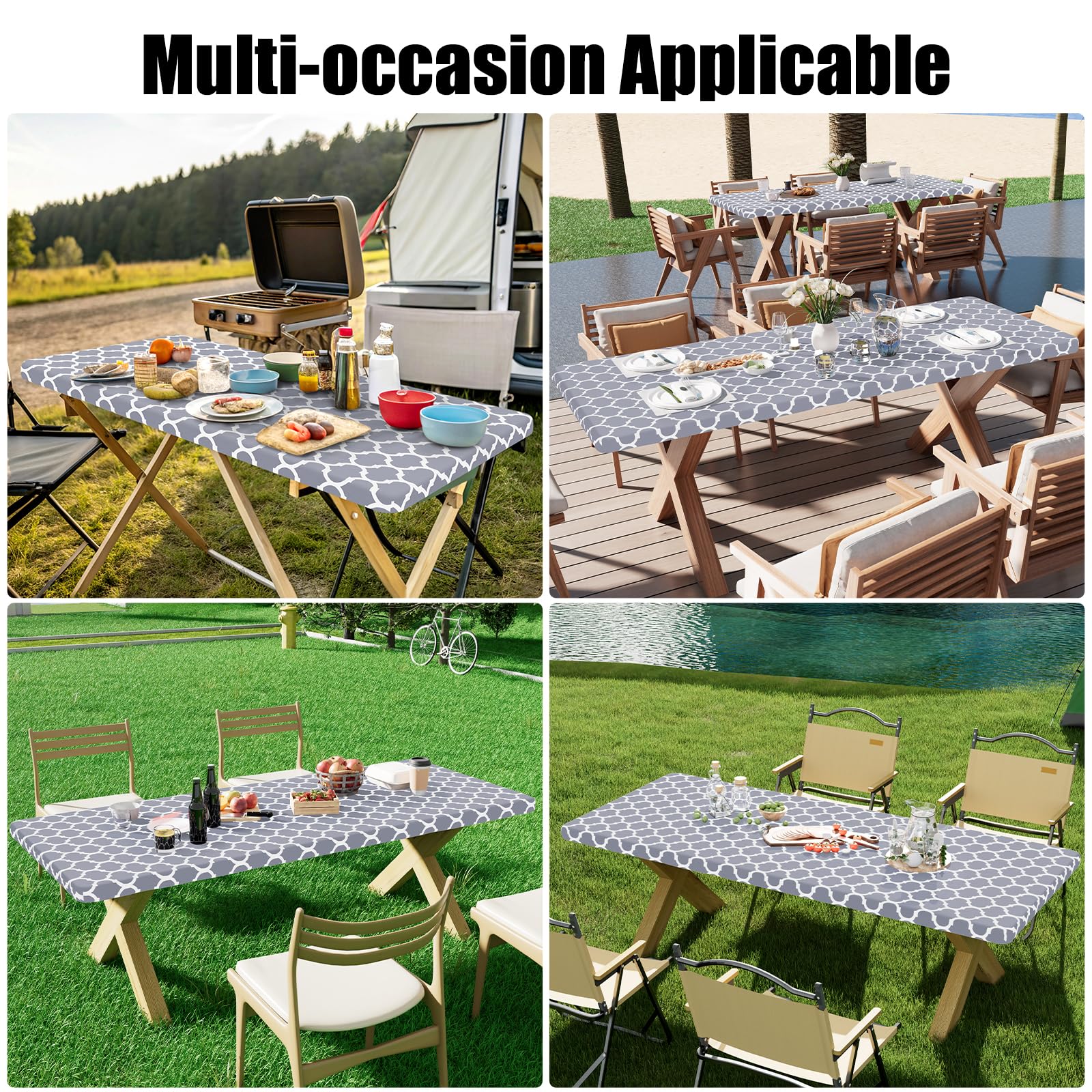 Smiry two-pack rectangle tablecloths give versatile coverage for gatherings
