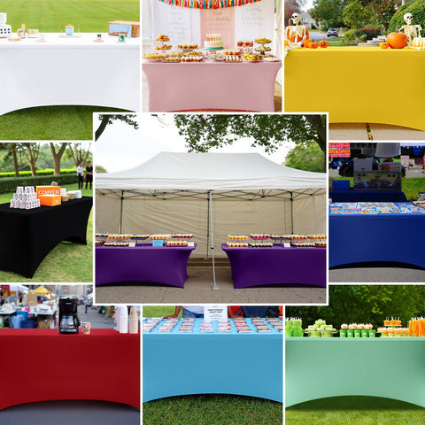 Smiry versatile party table cloth for dining and vendor setups.