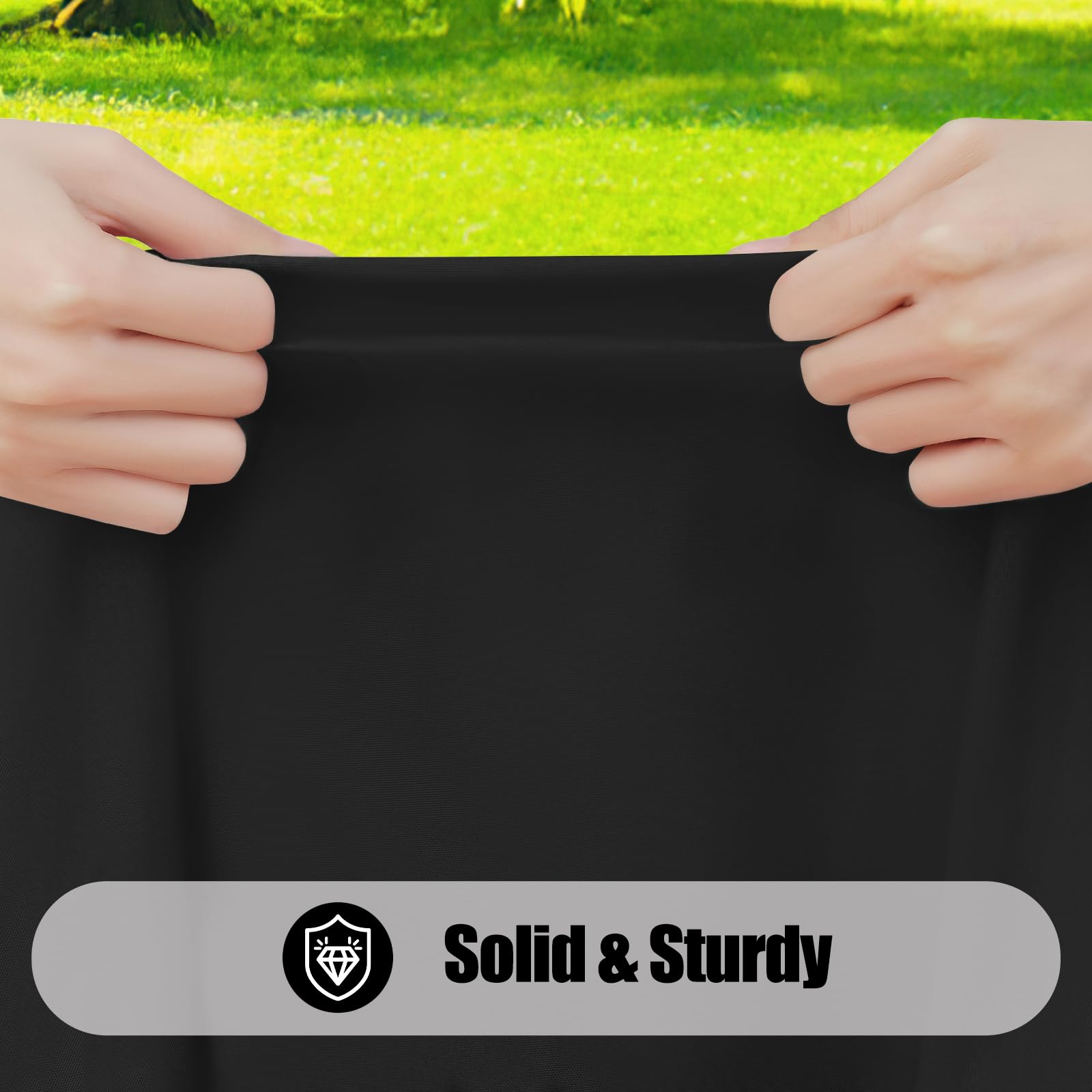Smiry washable polyester tablecloth for easy cleaning after meals.