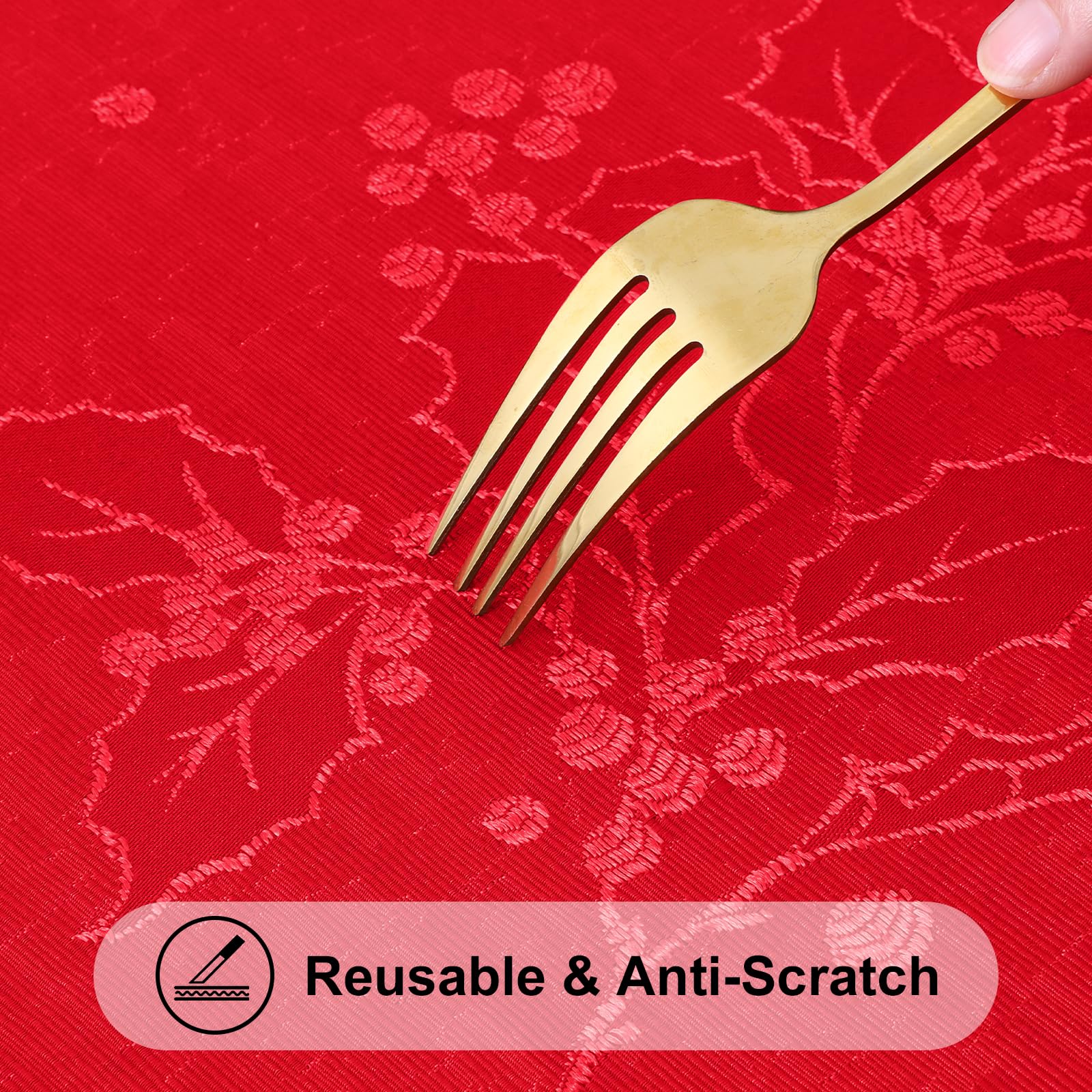 Smiry 60x120 inch tablecloth fits standard dining tables for gatherings.