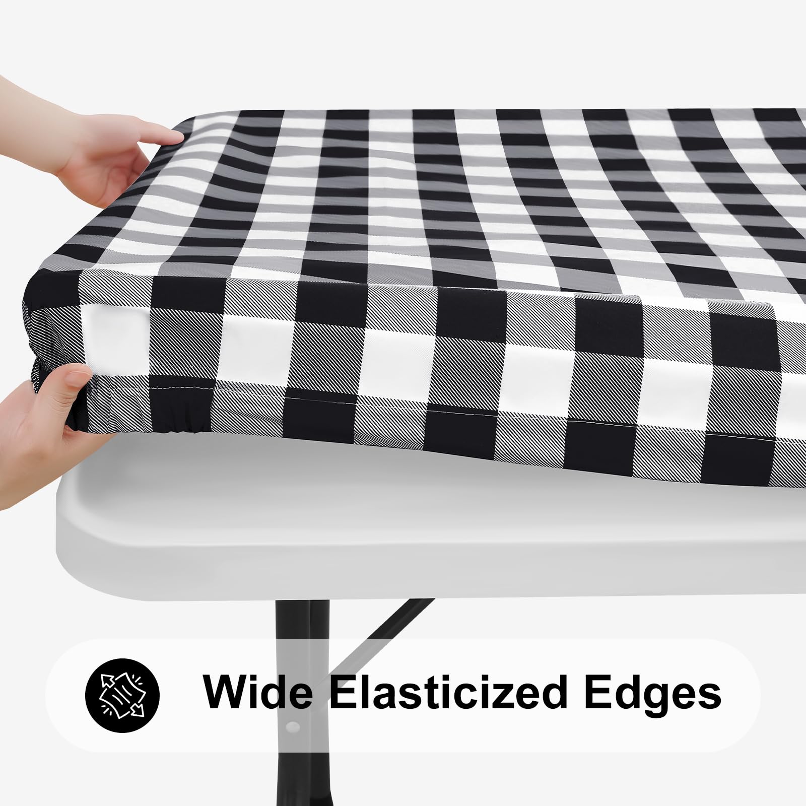 Smiry waterproof vinyl tablecloth protects surfaces during messy meals.