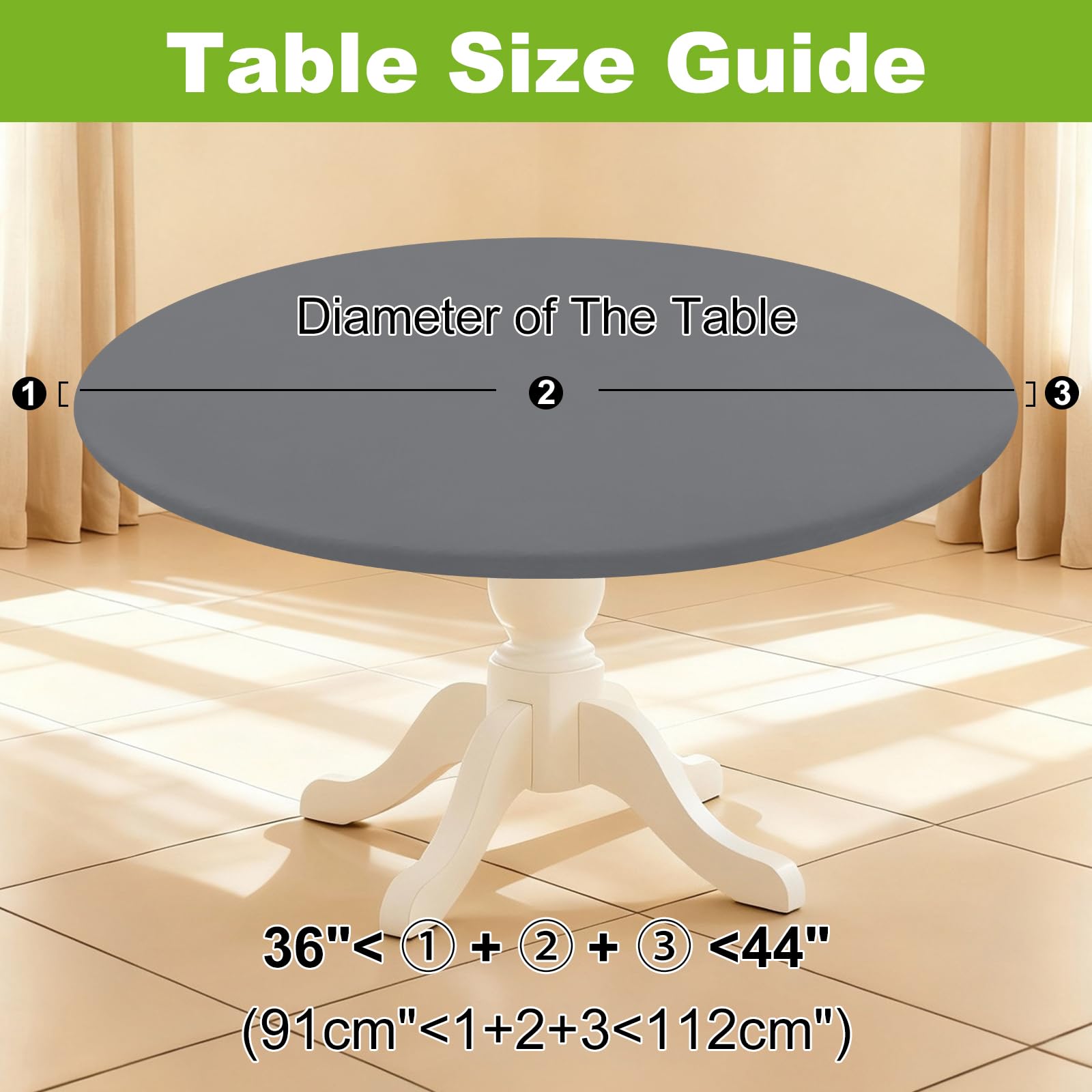 Smiry windproof elastic fit tablecloth ensures secure outdoor use.