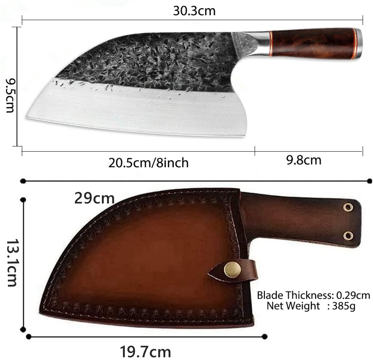 Smith Chu ergonomic full-tang handle for comfortable grip during prep