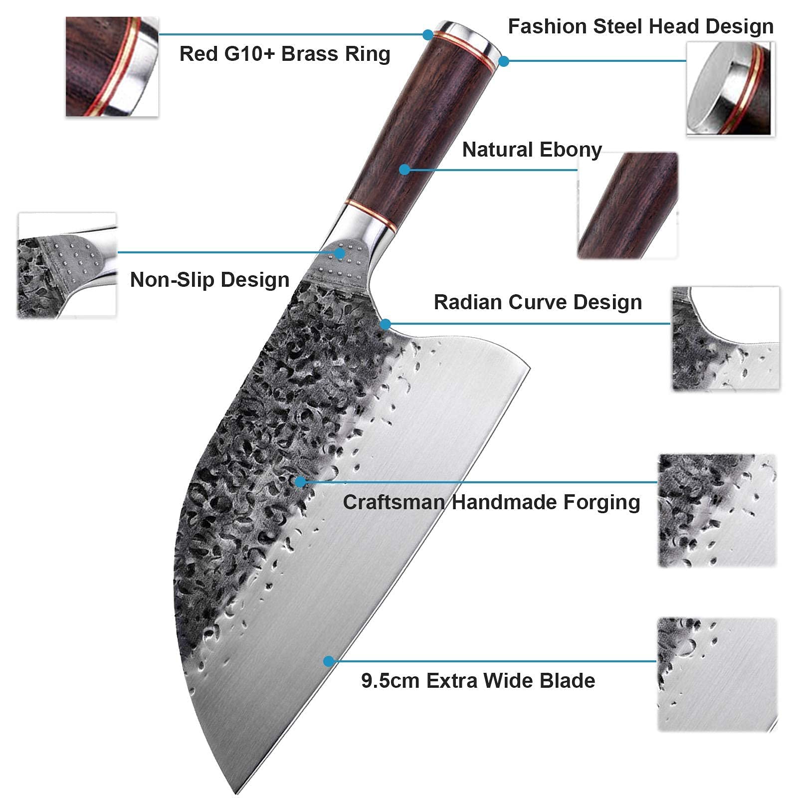 Smith Chu handmade forged cleaver highlighting craftsmanship and durability