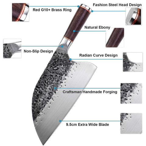 Smith Chu handmade forged cleaver highlighting craftsmanship and durability