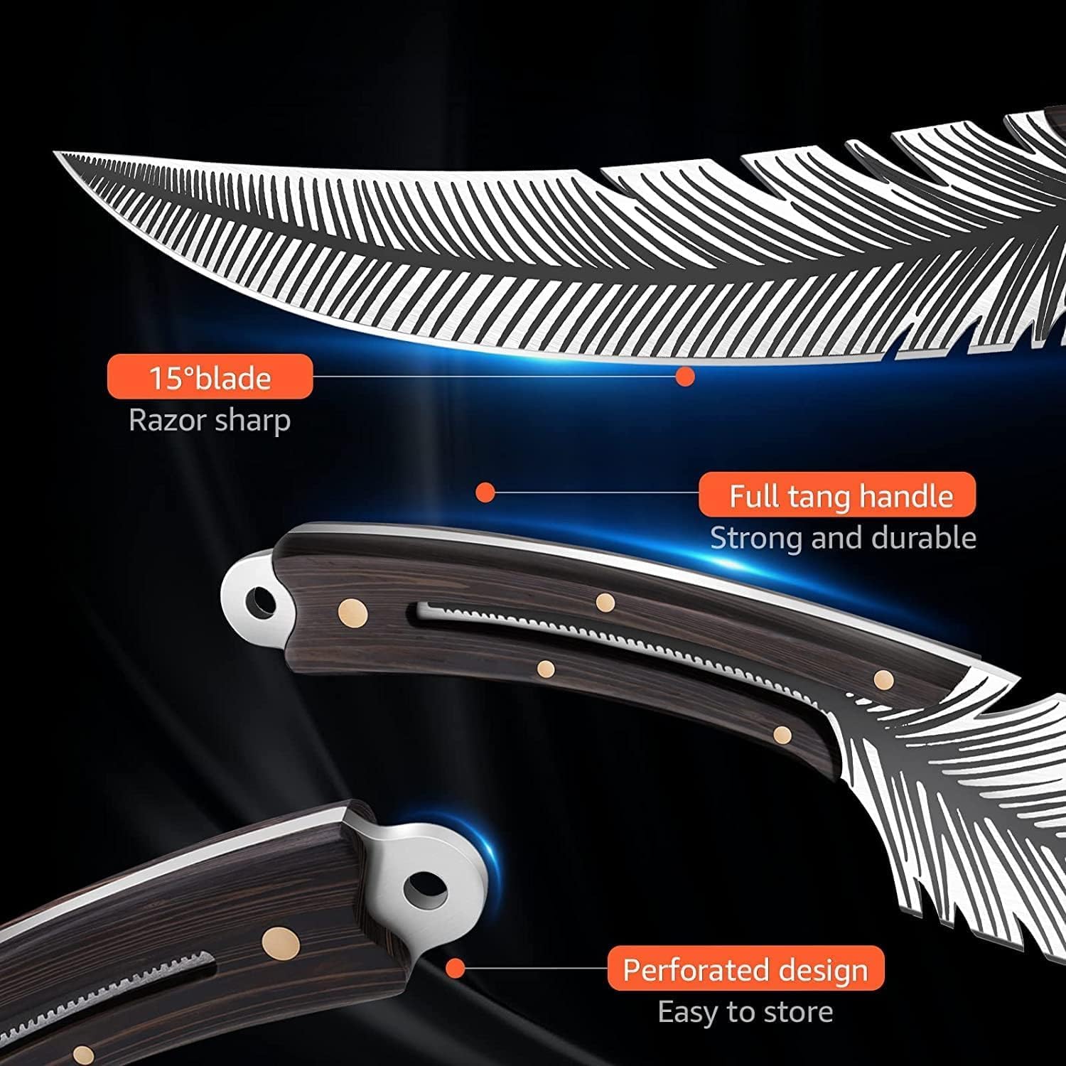Smith Chu Huusk full tang with riveted handle for a secure grip.