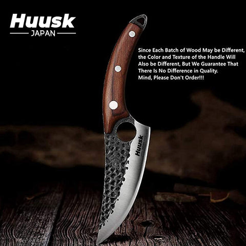 Smith Chu Viking Knife wooden handle grip for comfortable long prep sessions