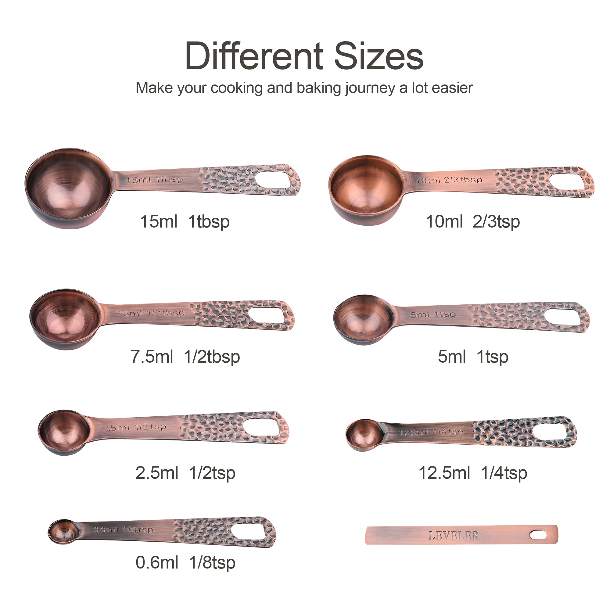 Smithcraft 1-cup 240ml copper measuring cup with durable engraved marks.