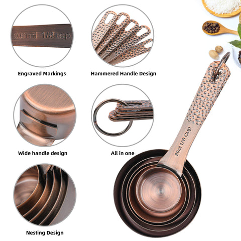 Smithcraft 1-tbsp 15ml copper spoon for accurate liquid and batter measurements.