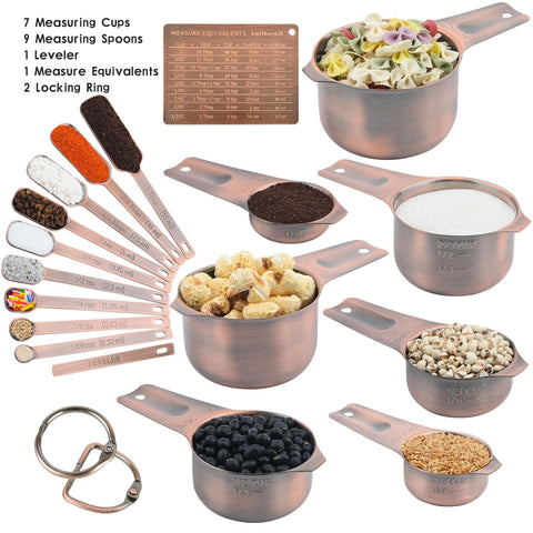 Smithcraft copper measuring cup 3/4 cup with clear engraved marks