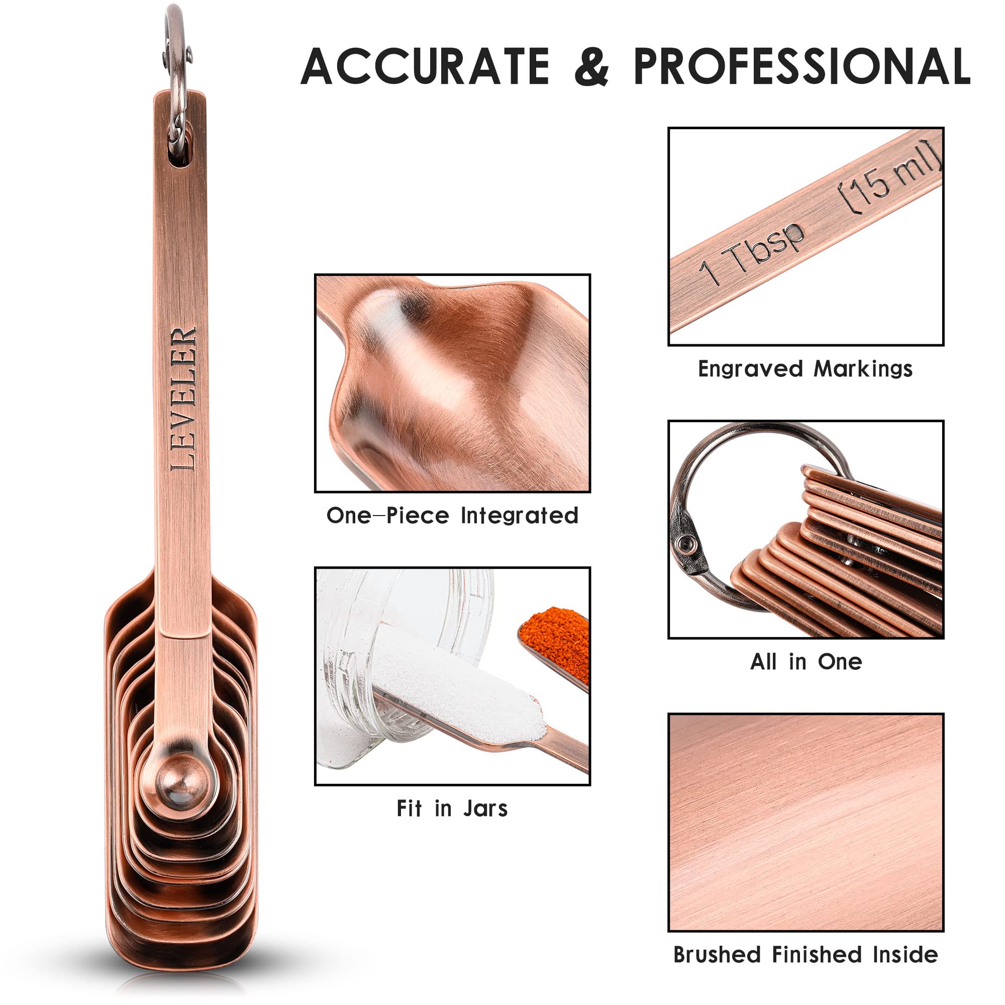 Smithcraft copper measuring spoon 1 tablespoon for precise baking