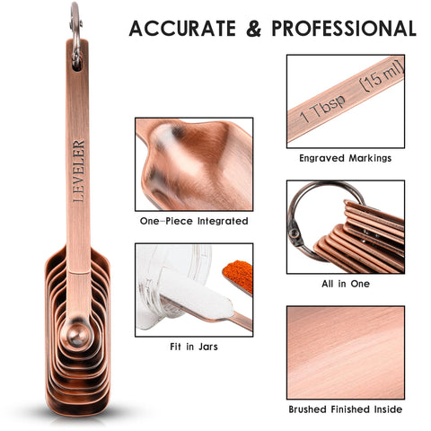 Smithcraft copper measuring spoon 1 tablespoon for precise baking