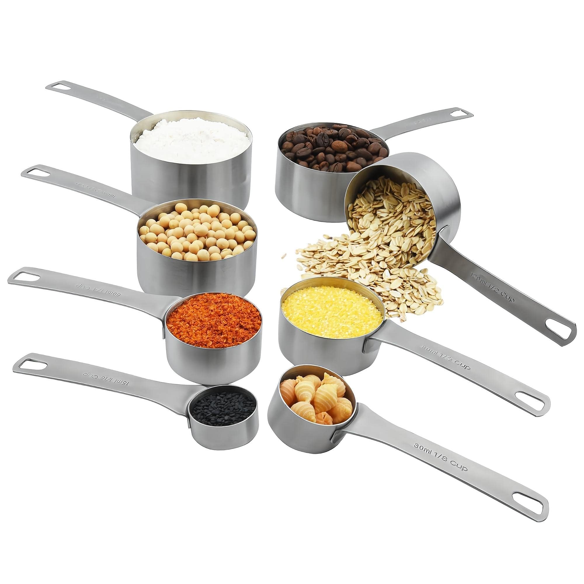 Smithcraft measuring spoons and cups in varied sizes for precise ingredient measures.