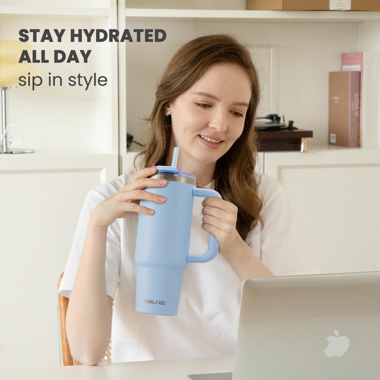 SMLIXE included straw brush and cup brush for easy cleaning.