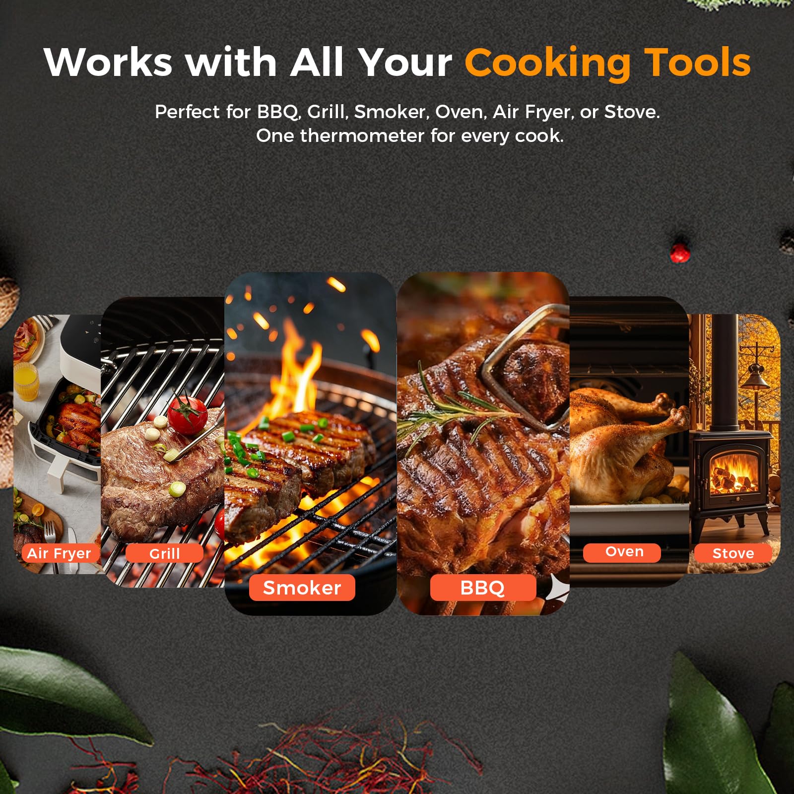 SMNQIUA 2-pack thermometers for versatile cooking setups