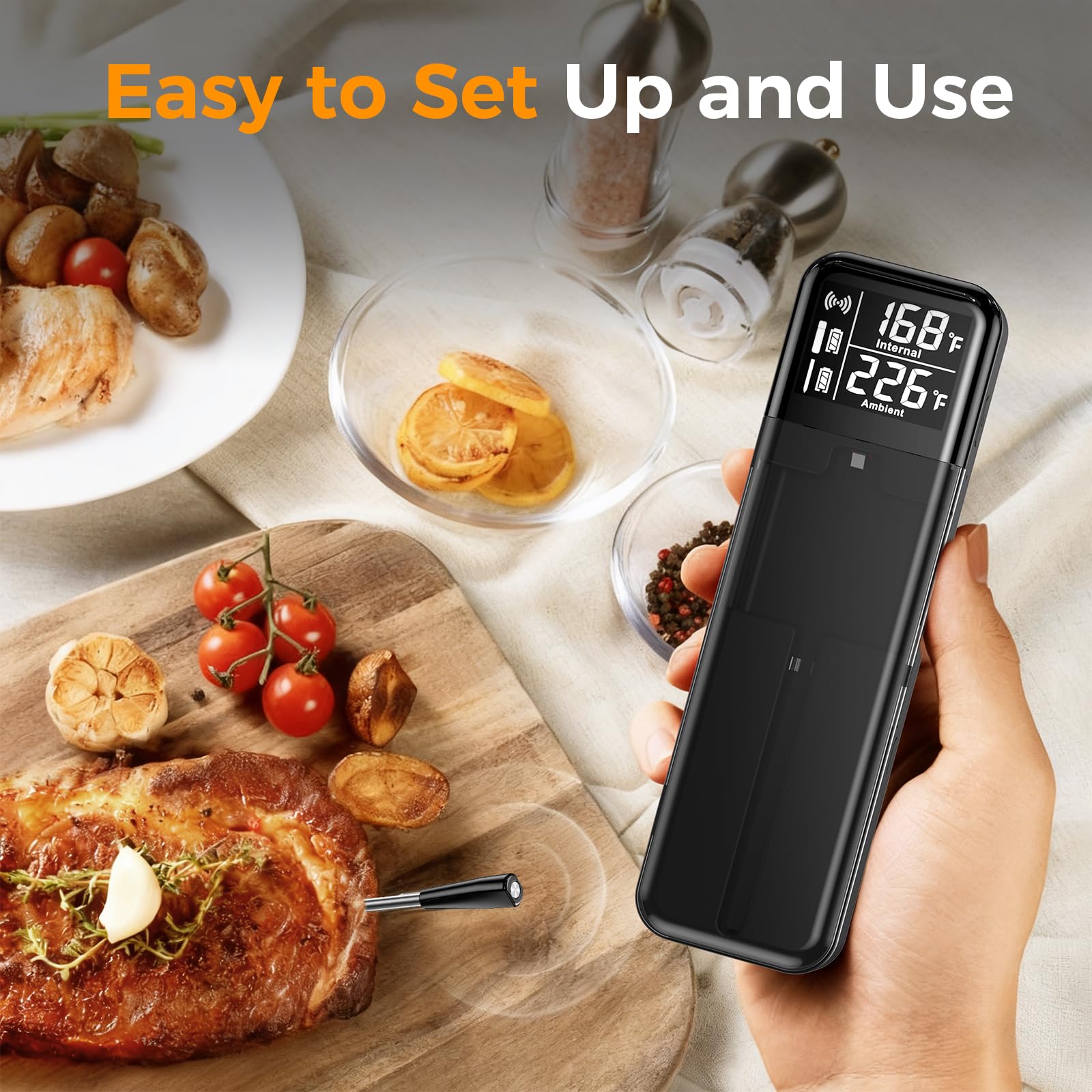 SMNQIUA fast charging and long battery life for extended cooks.