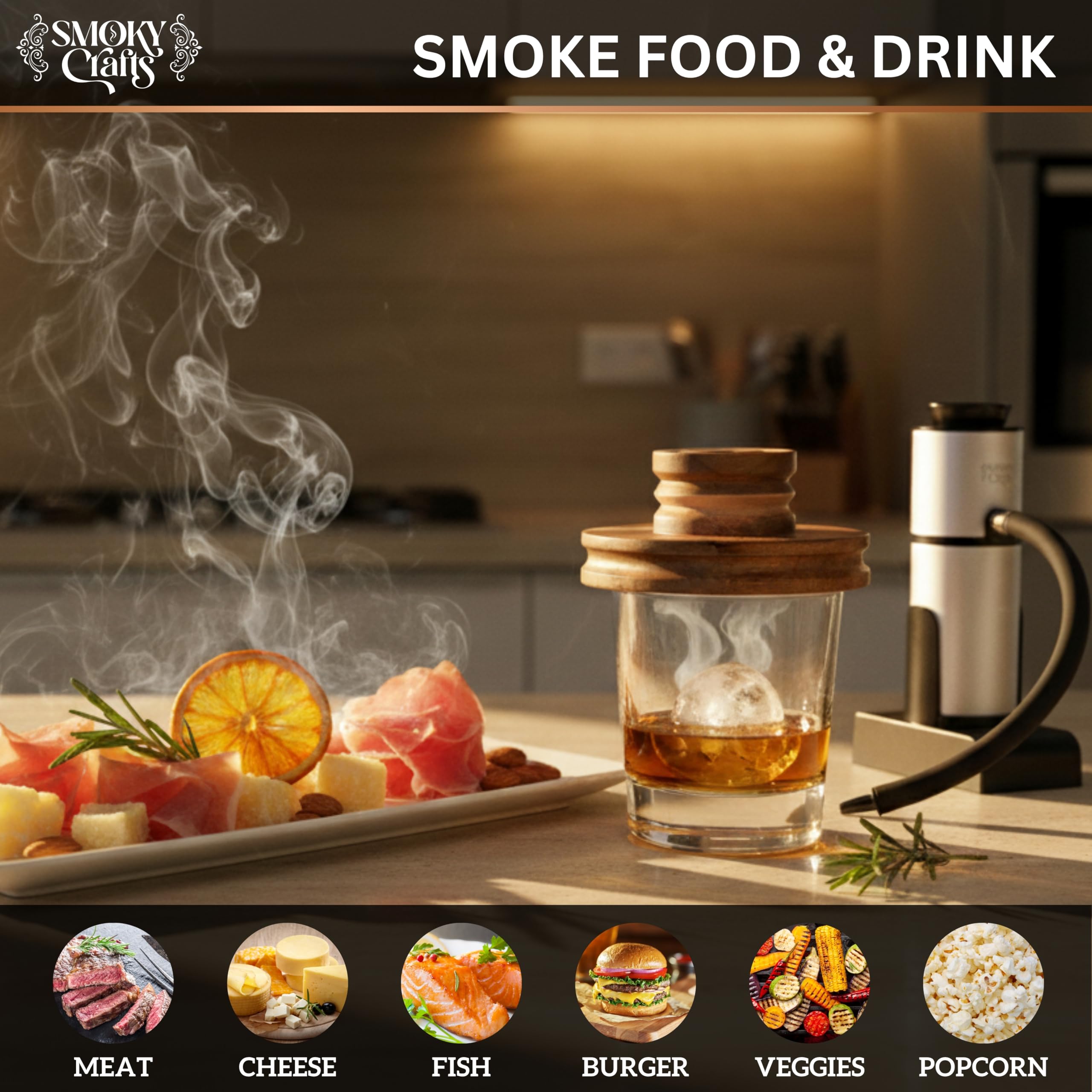 Smoky Crafts Apple Cherry chips pack for versatile wood smoked profiles.