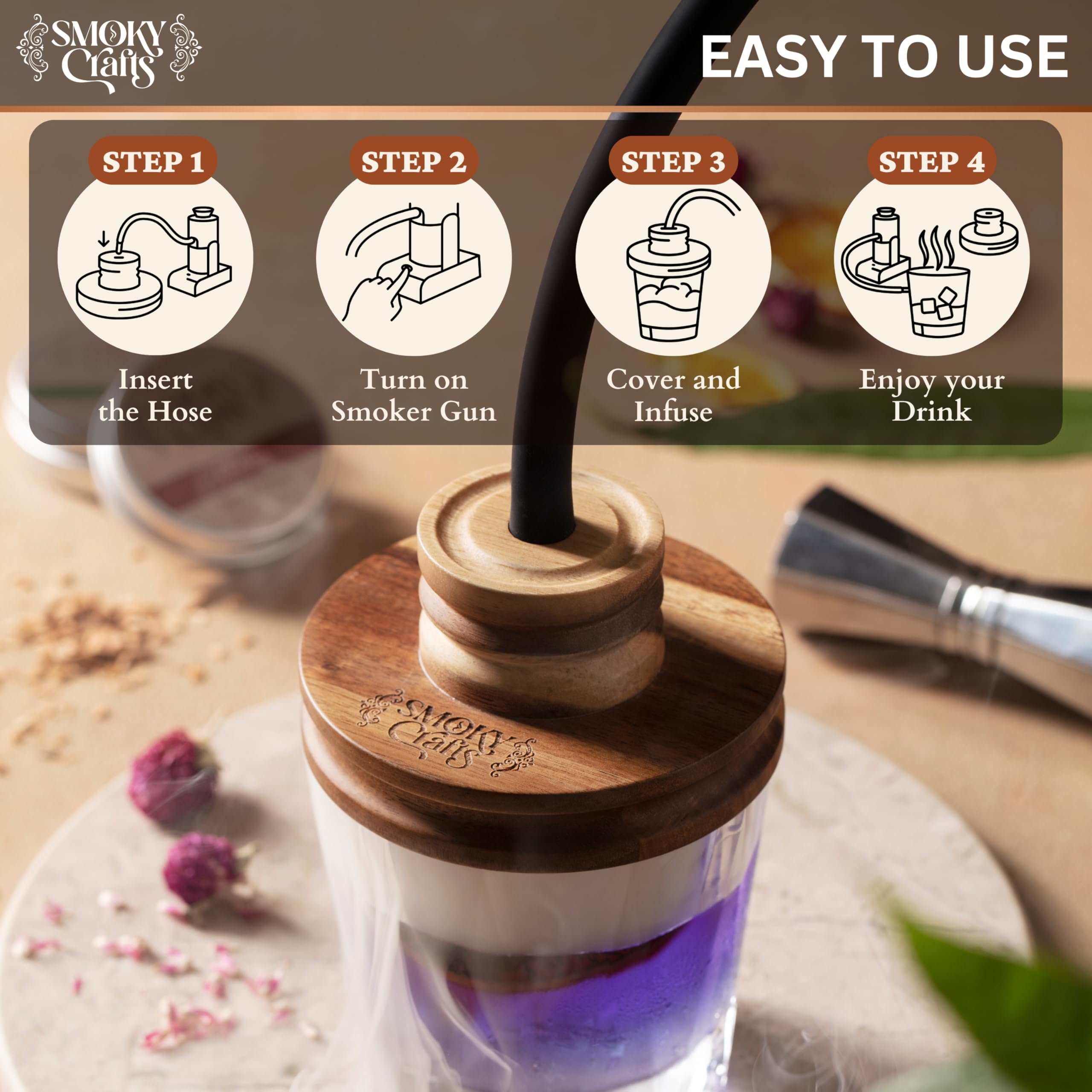 Smoky Crafts destornillador compacto, ajustes sencillos para el fumador.