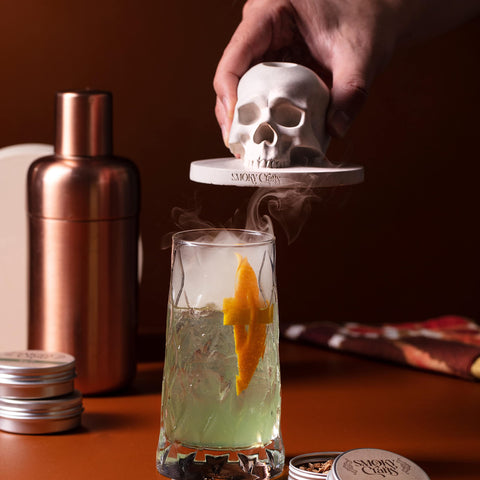 Smoky Crafts glass with smoked cocktail showcasing aroma